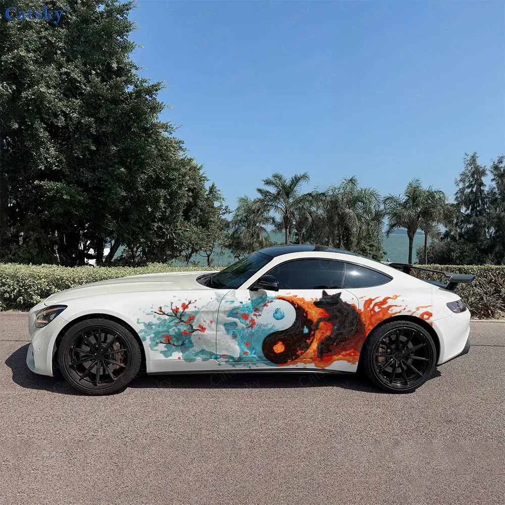 2pcs Cherry Blossom Yin-Yang Fox Car Side Wraps, Self-Adhesive PVC Waterproof & Scratch-Resistant Stickers, Car Accessory Gift
2pcs Cherry Blossom Yin-Yang Fox Car Side Wraps, Self-Adhesive PVC Waterproof & Scratch-Resistant Stickers, Car Accessory Gift