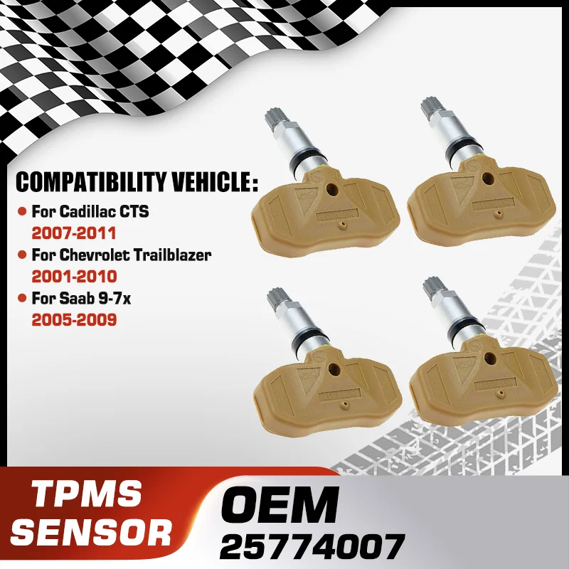 1/4PCS TPMS Tire Pressure Monitor Sensor For Cadillac CTS 2007-2011 Chevrolet Trailblazer 2001-2010 Saab 9-7x 2005-2009 25774007
1/4PCS TPMS Tire Pressure Monitor Sensor For Cadillac CTS 2007-2011 Chevrolet Trailblazer 2001-2010 Saab 9-7x 2005-2009 25774007
