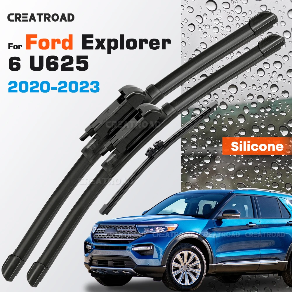 Silicone Wiper Blades Fit For Ford Explorer 6 U625 2020-2023 Coated Silent HD Wear-Resistant Windshield Wipers 26"+22"+11"
Silicone Wiper Blades Fit For Ford Explorer 6 U625 2020-2023 Coated Silent HD Wear-Resistant Windshield Wipers 26"+22"+11"