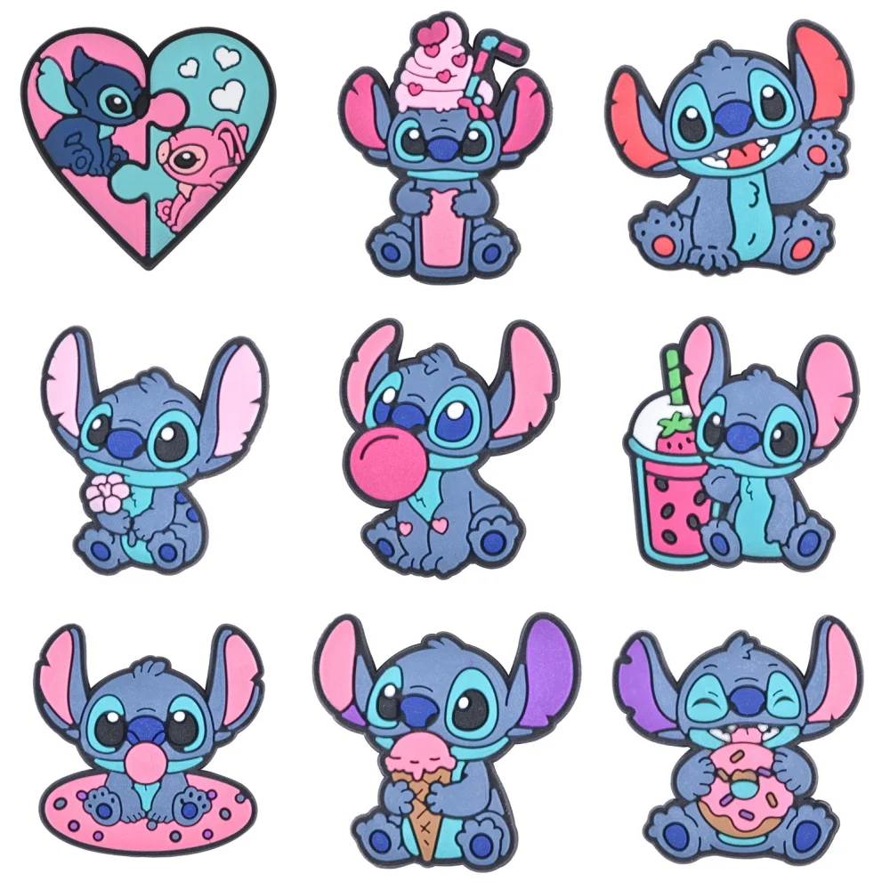 1pcs Blue Stitch Cartoon Shoe Charms with Heart, Ice Cream, Drink, Flower & Donut Decorations for Shoes
1pcs Blue Stitch Cartoon Shoe Charms with Heart, Ice Cream, Drink, Flower & Donut Decorations for Shoes