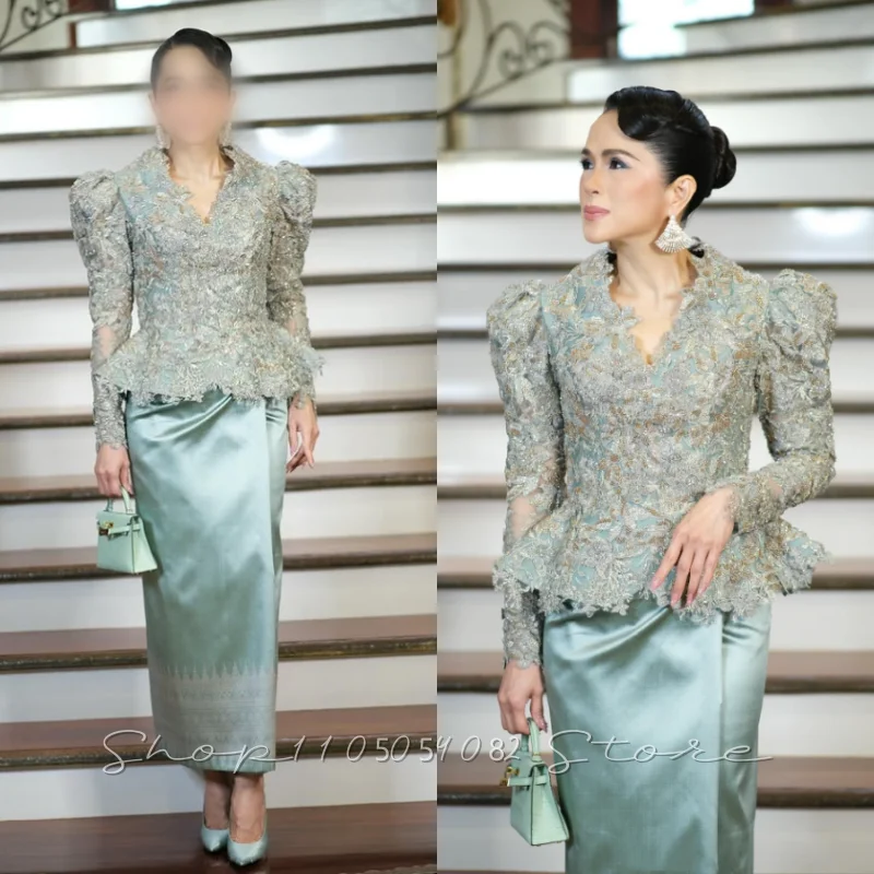 Customized Lace Two Piece Mother of the Bride Dresses With Sleeve V Neck Lime Green Evening Tea Length Satin Wedding Guest Dress
Customized Lace Two Piece Mother of the Bride Dresses With Sleeve V Neck Lime Green Evening Tea Length Satin Wedding Guest Dress