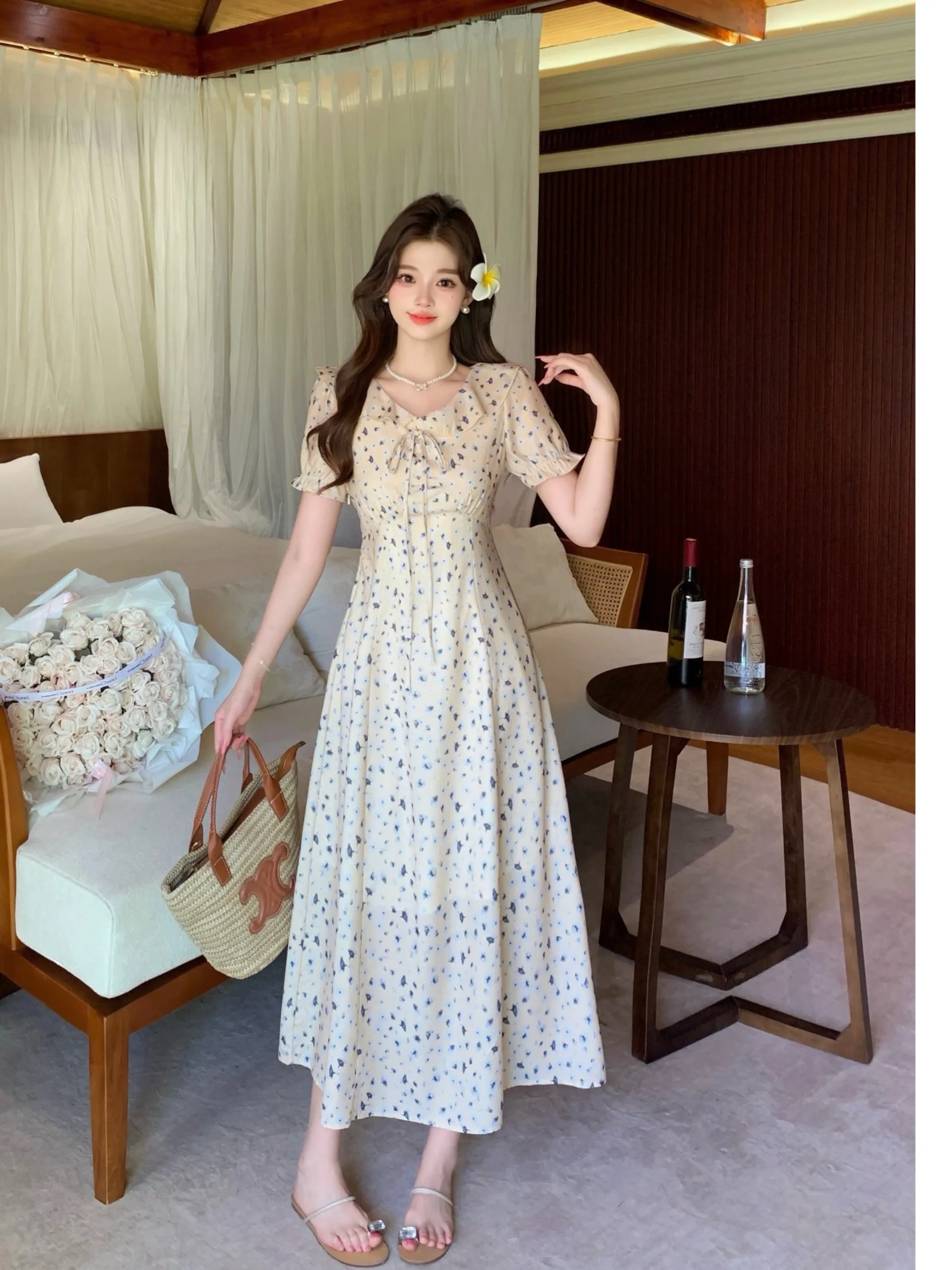 plus Size Women's Sweet Countryside Style Short Sleeve Belted Dress Summer Slimming Waist A-Line Skirt Korean Style Commute
plus Size Women's Sweet Countryside Style Short Sleeve Belted Dress Summer Slimming Waist A-Line Skirt Korean Style Commute