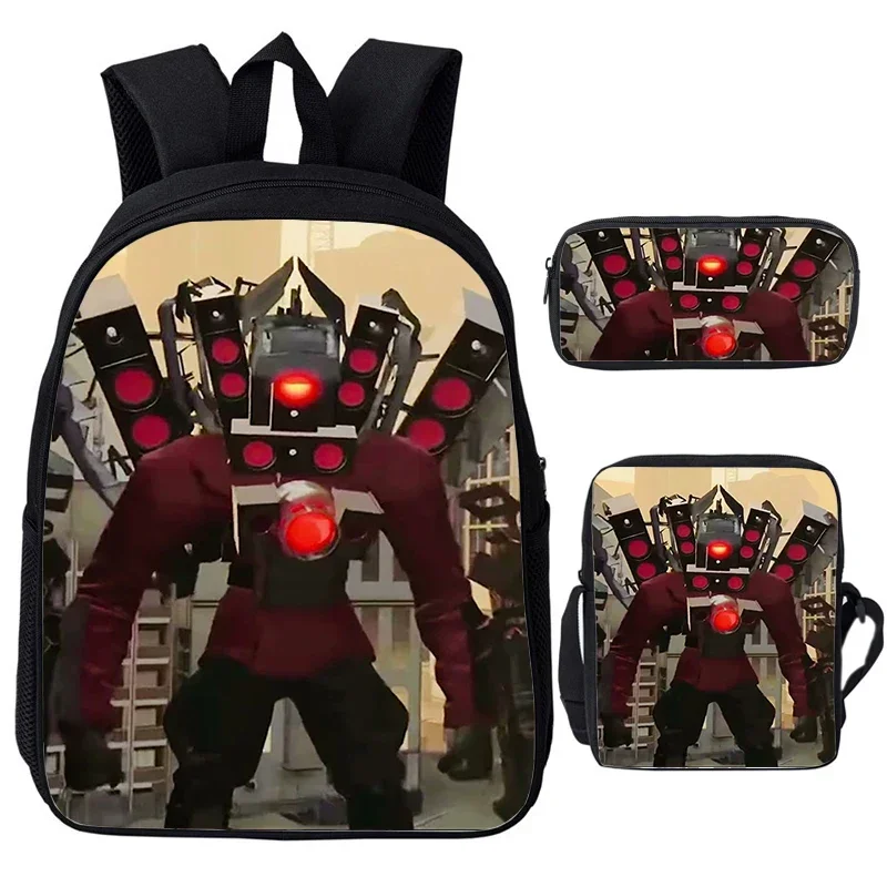 Boys 3Pcs Skibidi Toilet Backpack Shoulder Bag Skibidi Toilet Pencil Bag Camera Man Speaker Tv Man School Bags Children Backpack
Boys 3Pcs Skibidi Toilet Backpack Shoulder Bag Skibidi Toilet Pencil Bag Camera Man Speaker Tv Man School Bags Children Backpack
