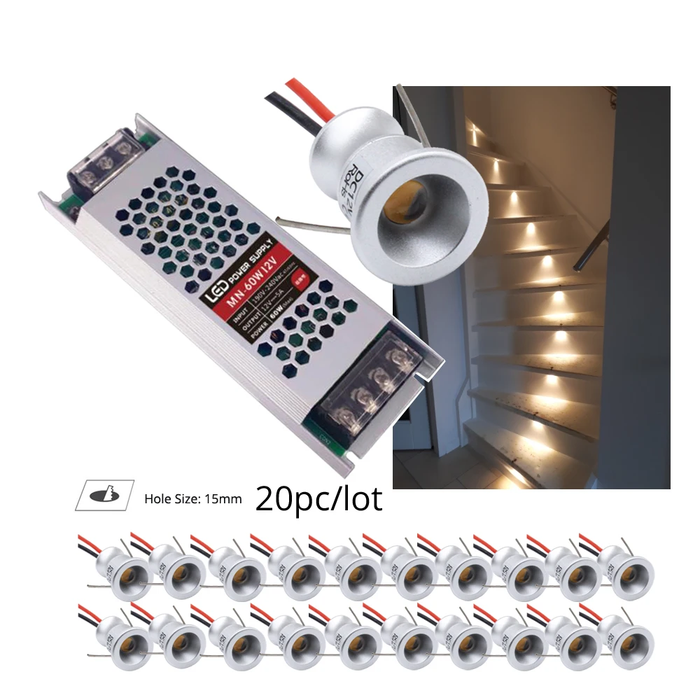 20pcs 1W DC12V IP65 Mini LED Spot light Thumb Spotlight Lamp Cabinet Ambient Lighting Full kit 20pcs with 12V 60W power supply
20pcs 1W DC12V IP65 Mini LED Spot light Thumb Spotlight Lamp Cabinet Ambient Lighting Full kit 20pcs with 12V 60W power supply