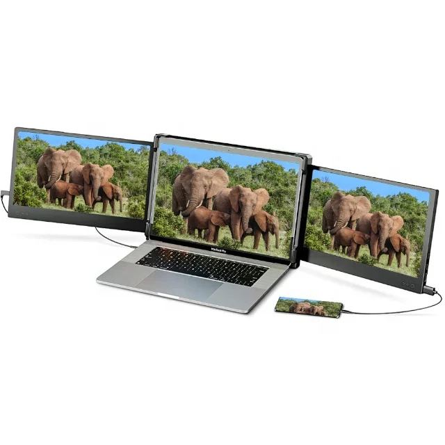H2 1920 1080 сенсорный экран высокого разрешения, удлинитель экрана ноутбука, 12-дюймовый тройной портативный монитор для удлинителя экрана ноутбука
H2 1920 1080 сенсорный экран высокого разрешения, удлинитель экрана ноутбука, 12-дюймовый тройной портативный монитор для удлинителя экрана ноутбука
