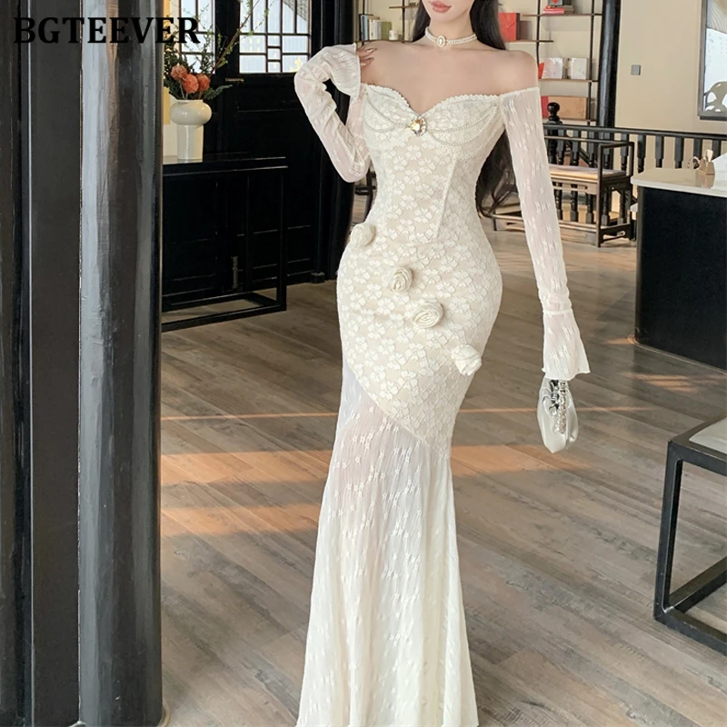 BGTEEVER элегантное кружевное платье с разрезом на шее для женщин, осенне-зимнее модное женское платье русалки с тонкой талией и длинными рукавами
BGTEEVER элегантное кружевное платье с разрезом на шее для женщин, осенне-зимнее модное женское платье русалки с тонкой талией и длинными рукавами