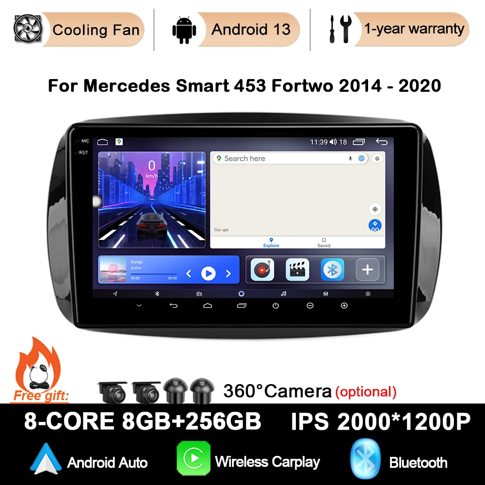 For Mercedes Smart 453 Fortwo 2014 - 2020 Android13 Car Radio Multimedia Navigation GPS WIFI DSP Wireless Carplay NO 2DIN DVD
For Mercedes Smart 453 Fortwo 2014 - 2020 Android13 Car Radio Multimedia Navigation GPS WIFI DSP Wireless Carplay NO 2DIN DVD