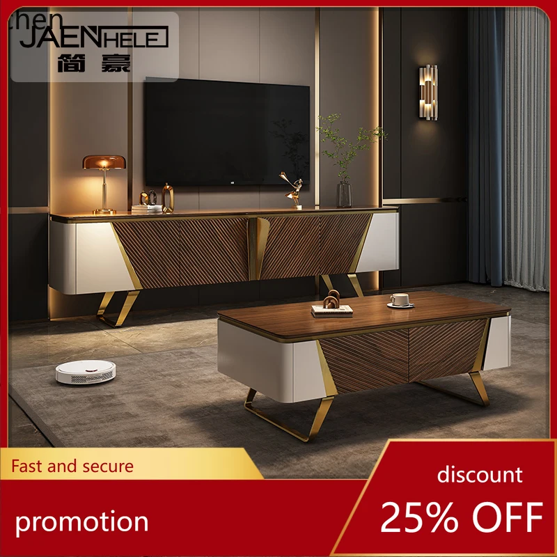 HT solid wood coffee table TV cabinet combination light luxury modern villa large flat floor Italian style living room
HT solid wood coffee table TV cabinet combination light luxury modern villa large flat floor Italian style living room