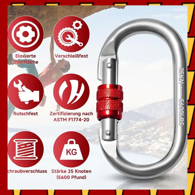 ABNP 2 шт. крючки-карабины 25 KN, О-образные крючки-карабины, сверхмощный безопасный карабин, карабин для йоги, гамака, кемпинга
ABNP 2 шт. крючки-карабины 25 KN, О-образные крючки-карабины, сверхмощный безопасный карабин, карабин для йоги, гамака, кемпинга