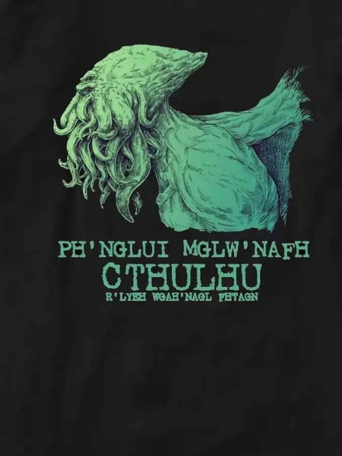 Ph' Ngezione Mglw' Nafh Cthulhu R'lyeh Wgah'nagl Fhtagn Футболка 100% хлопок с круглым вырезом и коротким рукавом Повседневная мужская футболка Размер S-3XL
Ph' Ngezione Mglw' Nafh Cthulhu R'lyeh Wgah'nagl Fhtagn Футболка 100% хлопок с круглым вырезом и коротким рукавом Повседневная мужская футболка Размер S-3XL