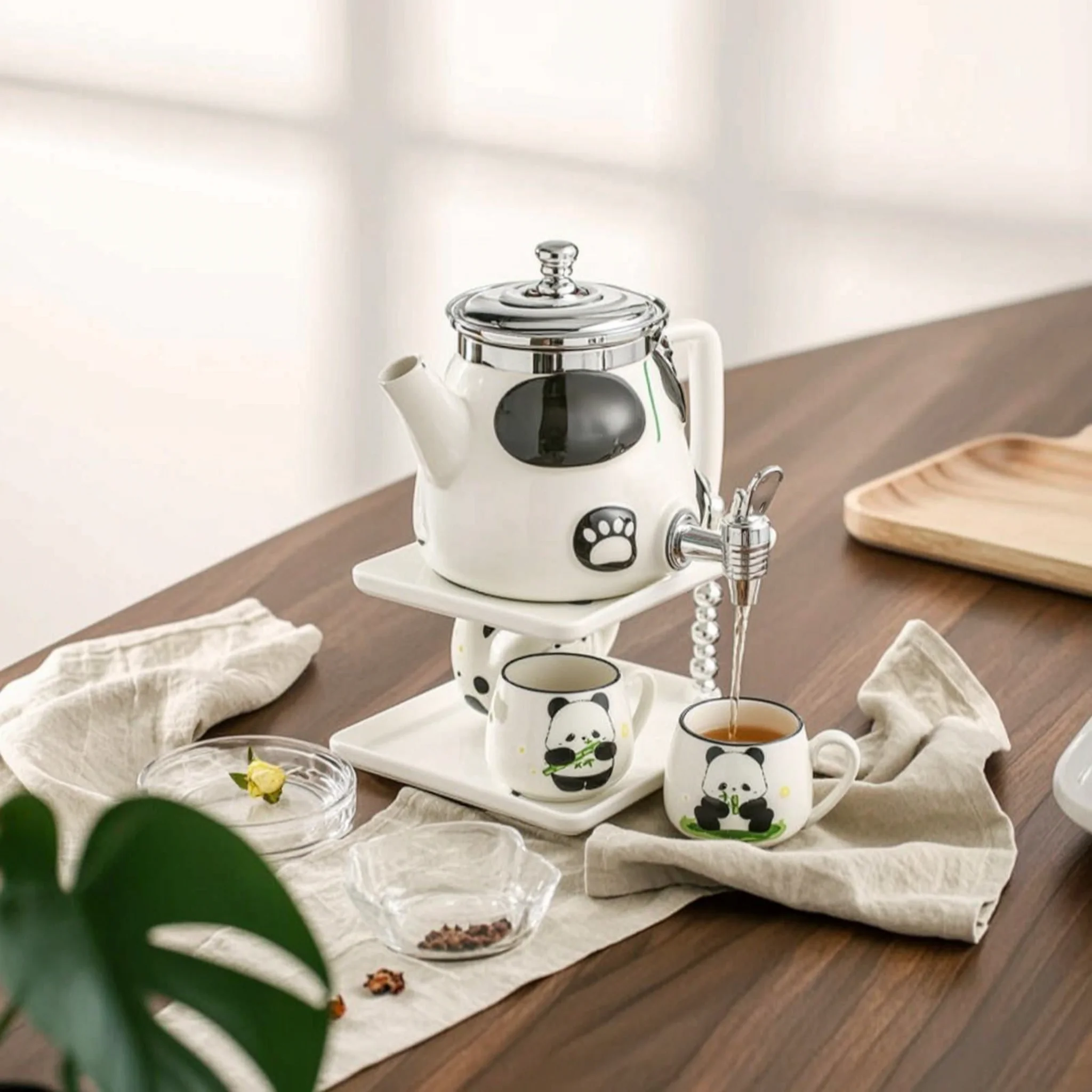 Panda Water Dispenser Glossy Ceramic Water Dispenser Household Container Decorative Tableware Leak-Resistant
Panda Water Dispenser Glossy Ceramic Water Dispenser Household Container Decorative Tableware Leak-Resistant