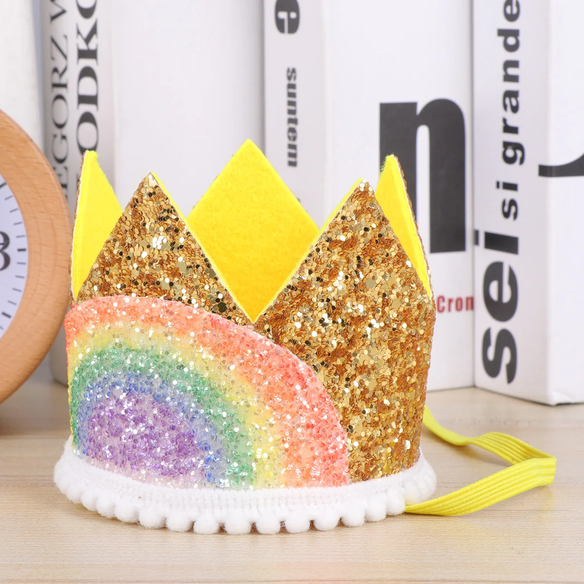 Rainbow Crown Hairband Birthday Hat Kids Baby Shower Party Lightweight Fabric Perfect Size Photo Prop Crown Headdress
Rainbow Crown Hairband Birthday Hat Kids Baby Shower Party Lightweight Fabric Perfect Size Photo Prop Crown Headdress