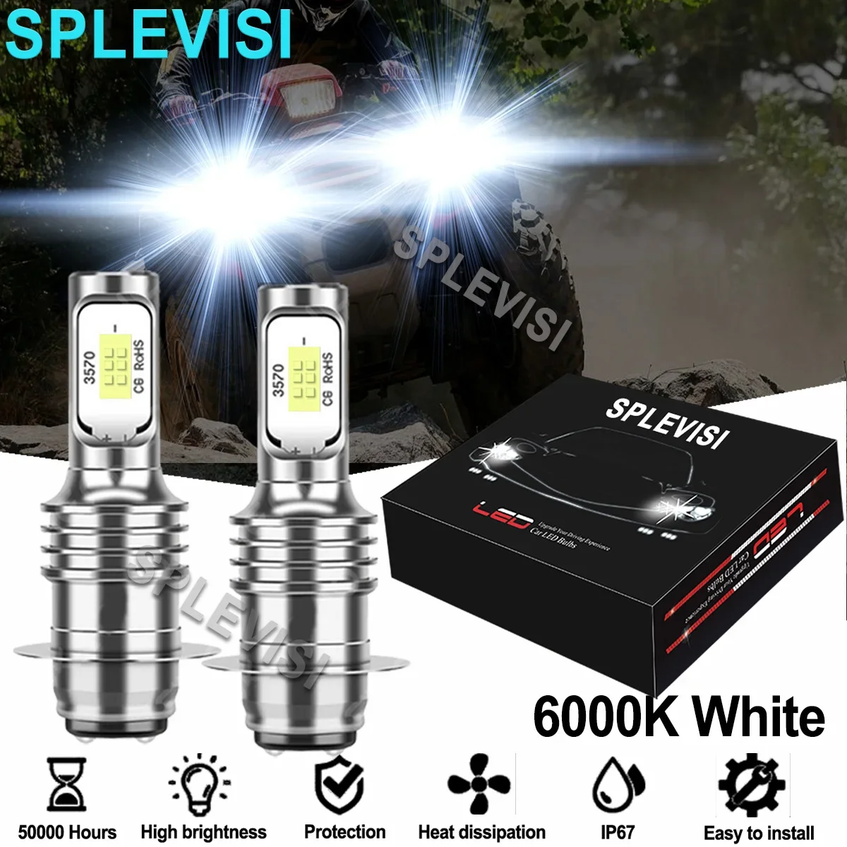 2x H6 LED 6000K White Headlight Bulbs Upgrad For Honda TRX400 1997–2004 TRX450 Foreman 450 2000–2003
2x H6 LED 6000K White Headlight Bulbs Upgrad For Honda TRX400 1997–2004 TRX450 Foreman 450 2000–2003