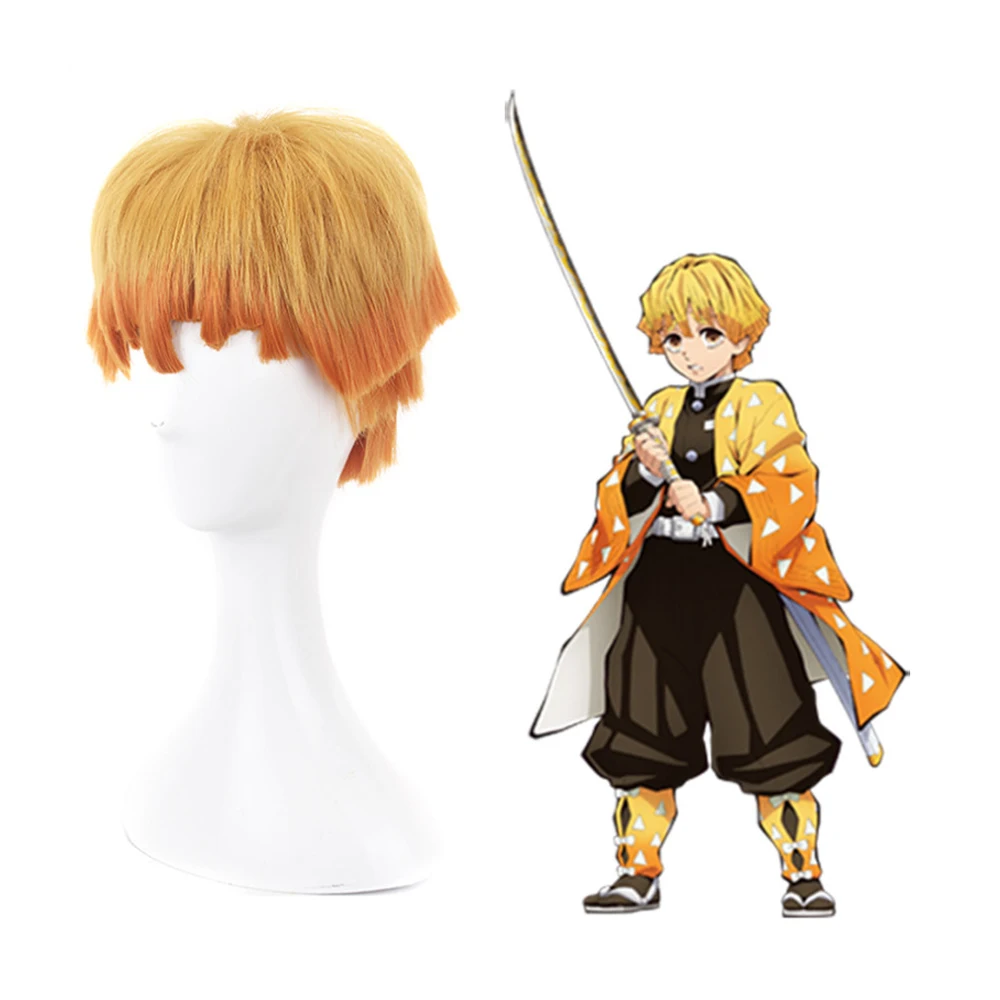 High-Quality Anime Demon Slayer Zenitsu Agatsuma Cosplay Synthetic Hair 12-Inch Irregular Orange Gradient Halloween Party Wig
High-Quality Anime Demon Slayer Zenitsu Agatsuma Cosplay Synthetic Hair 12-Inch Irregular Orange Gradient Halloween Party Wig