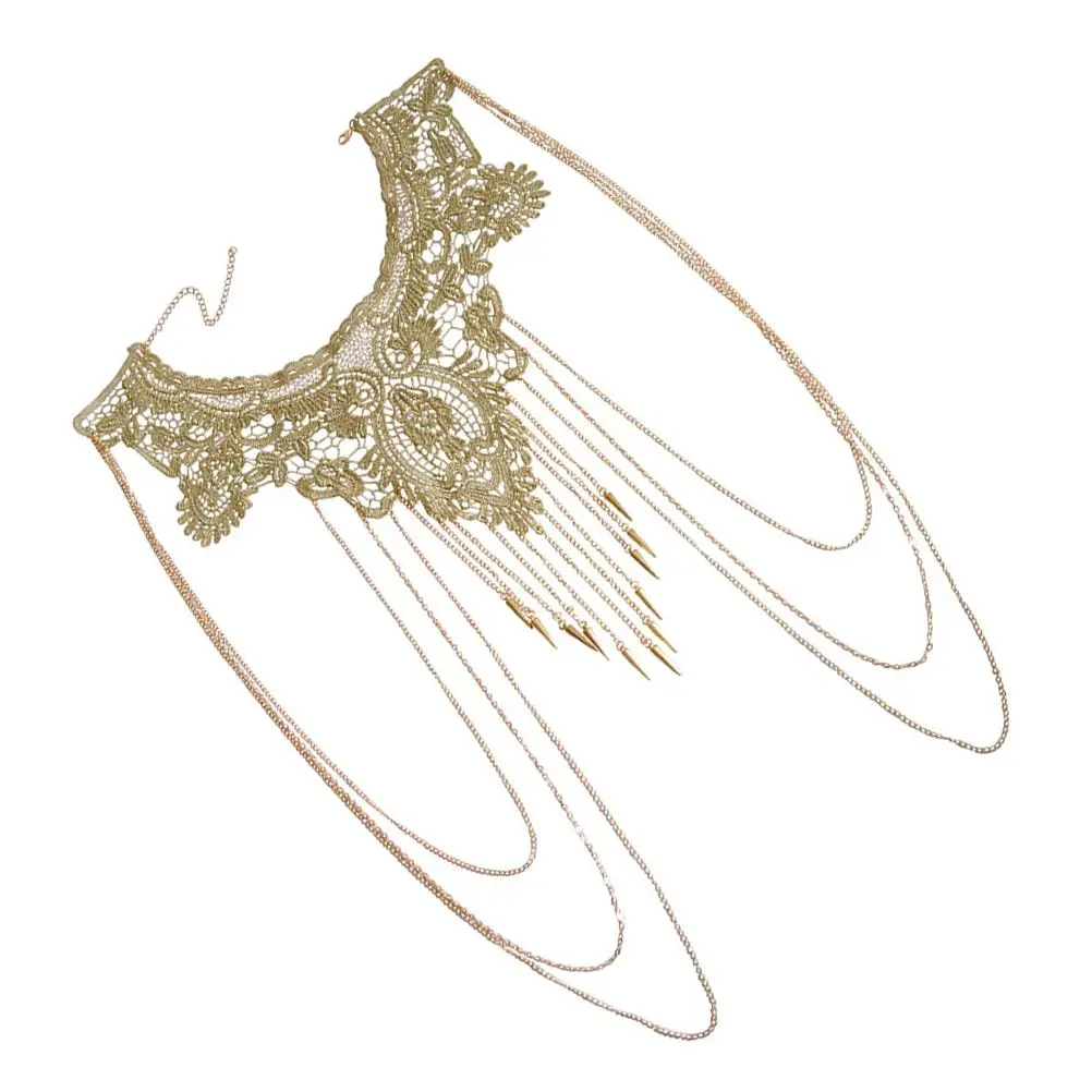Lace Chain Necklace with Multi-layer Tassels Decorative Chains for Women Glossy Jewelry Chain Fashion Piercing Jewelry
Lace Chain Necklace with Multi-layer Tassels Decorative Chains for Women Glossy Jewelry Chain Fashion Piercing Jewelry