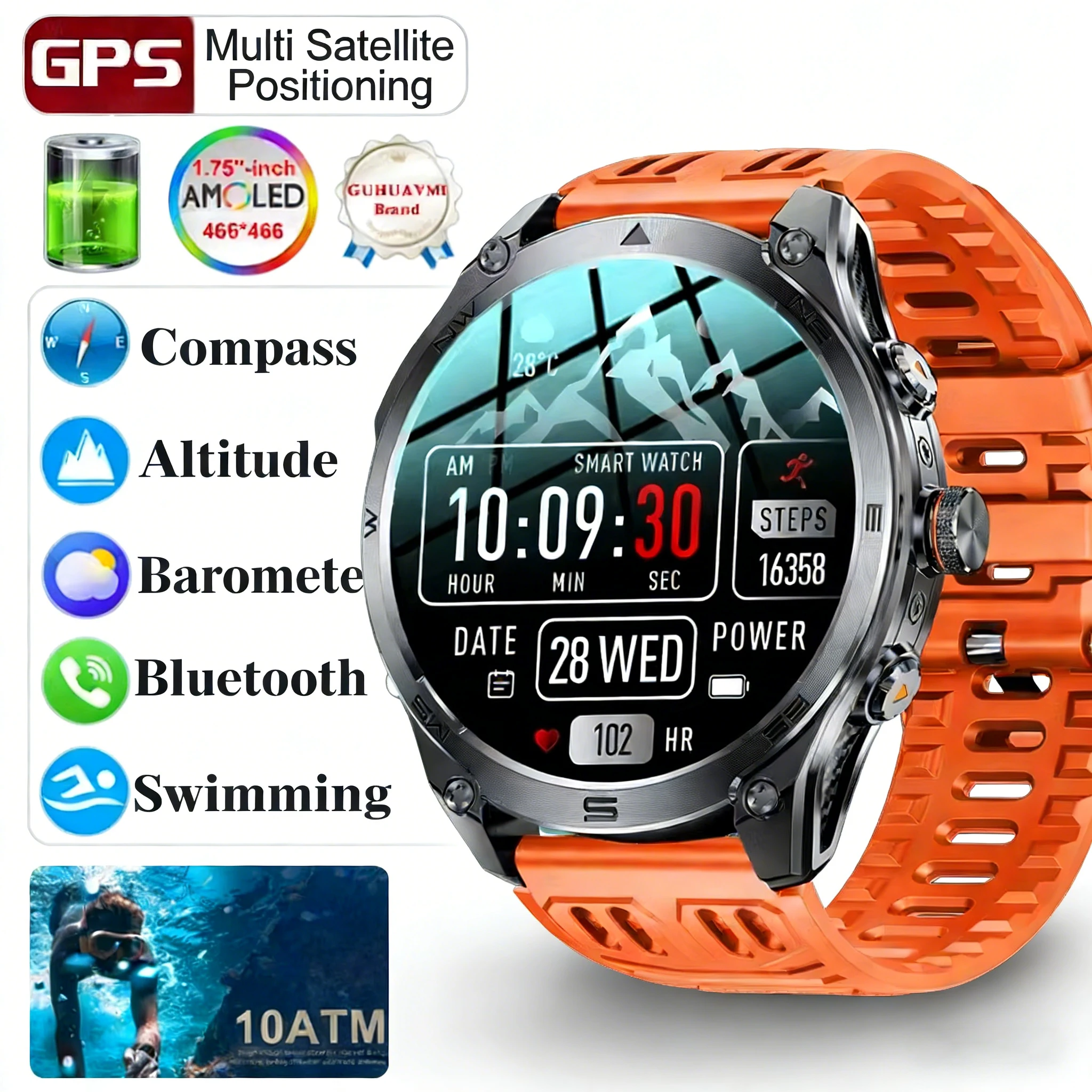 Новые умные часы T-Rex 3 Ultra GPS 2026 года для мужчин, водонепроницаемость 10ATM, спортивный фитнес-трекер, Bluetooth-звонки, компас для Android и iOS
Новые умные часы T-Rex 3 Ultra GPS 2026 года для мужчин, водонепроницаемость 10ATM, спортивный фитнес-трекер, Bluetooth-звонки, компас для Android и iOS