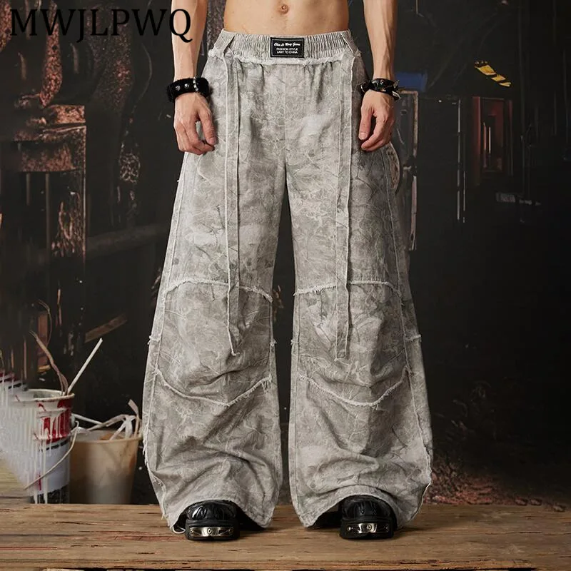 MWJLPWQ Men's Embroidered Camouflage Frayed Casual Pants High Street Spliced Lace Up Design Loose Wide-leg Trousers Summer 14914
MWJLPWQ Men's Embroidered Camouflage Frayed Casual Pants High Street Spliced Lace Up Design Loose Wide-leg Trousers Summer 14914
