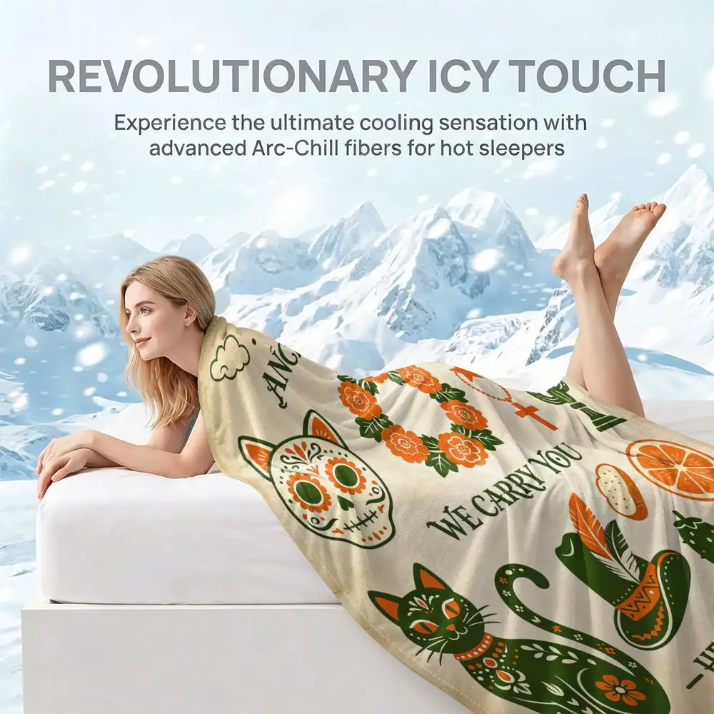 Ancestral Heritage Sugar Skull Cooling Blanket, Vibrant Digital Print Summer Cooling Throw for Bed Sofa, Soft Lightweight
Ancestral Heritage Sugar Skull Cooling Blanket, Vibrant Digital Print Summer Cooling Throw for Bed Sofa, Soft Lightweight