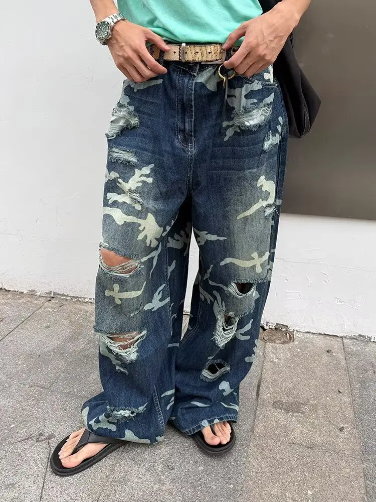2026 American Retro Y2K Style Washed Blue Baggy Ripped Jeans Pants For Men Clothing Streetwear Loose Denim Trousers Moda Hombre
2026 American Retro Y2K Style Washed Blue Baggy Ripped Jeans Pants For Men Clothing Streetwear Loose Denim Trousers Moda Hombre