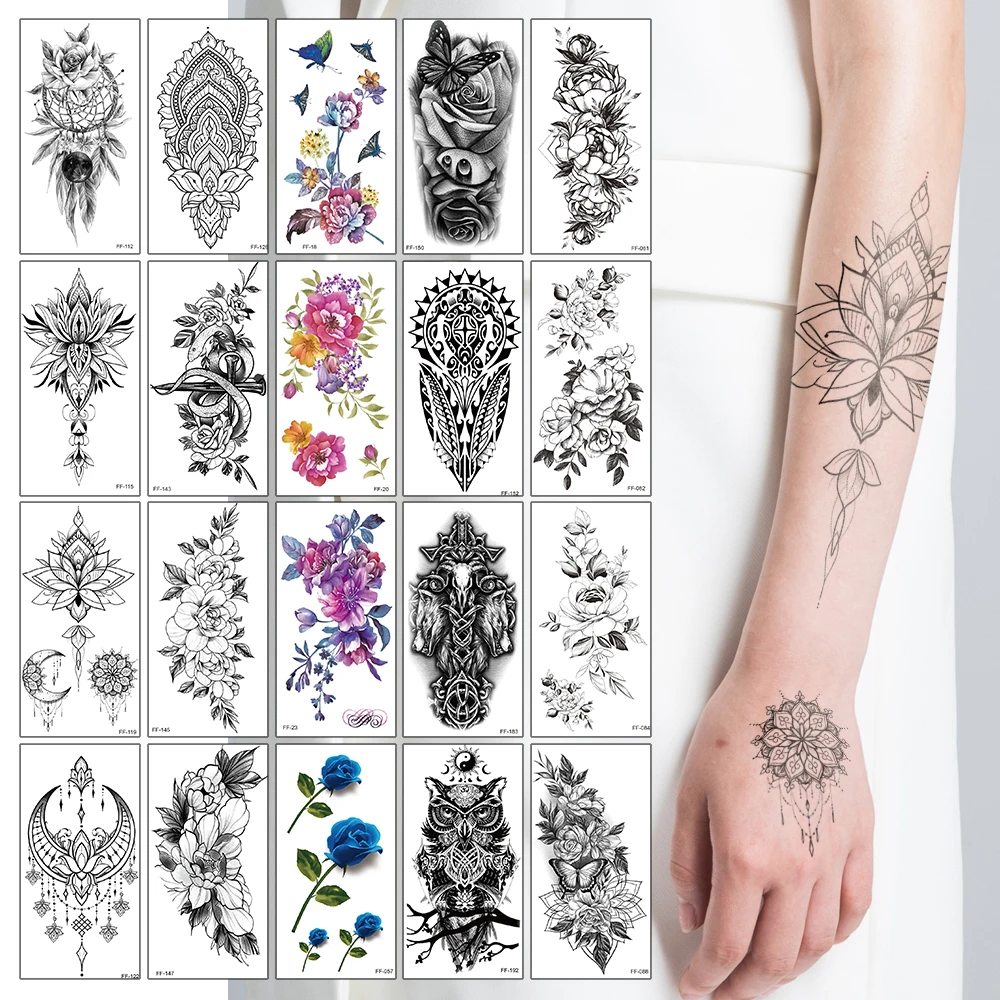 20Pcs/Lot,Waterproof Temporary Fake Tattoos Stickers,Water Transfer Decals Wolf OWL Flower Moon,Body Art for Cool Man Women Arm
20Pcs/Lot,Waterproof Temporary Fake Tattoos Stickers,Water Transfer Decals Wolf OWL Flower Moon,Body Art for Cool Man Women Arm