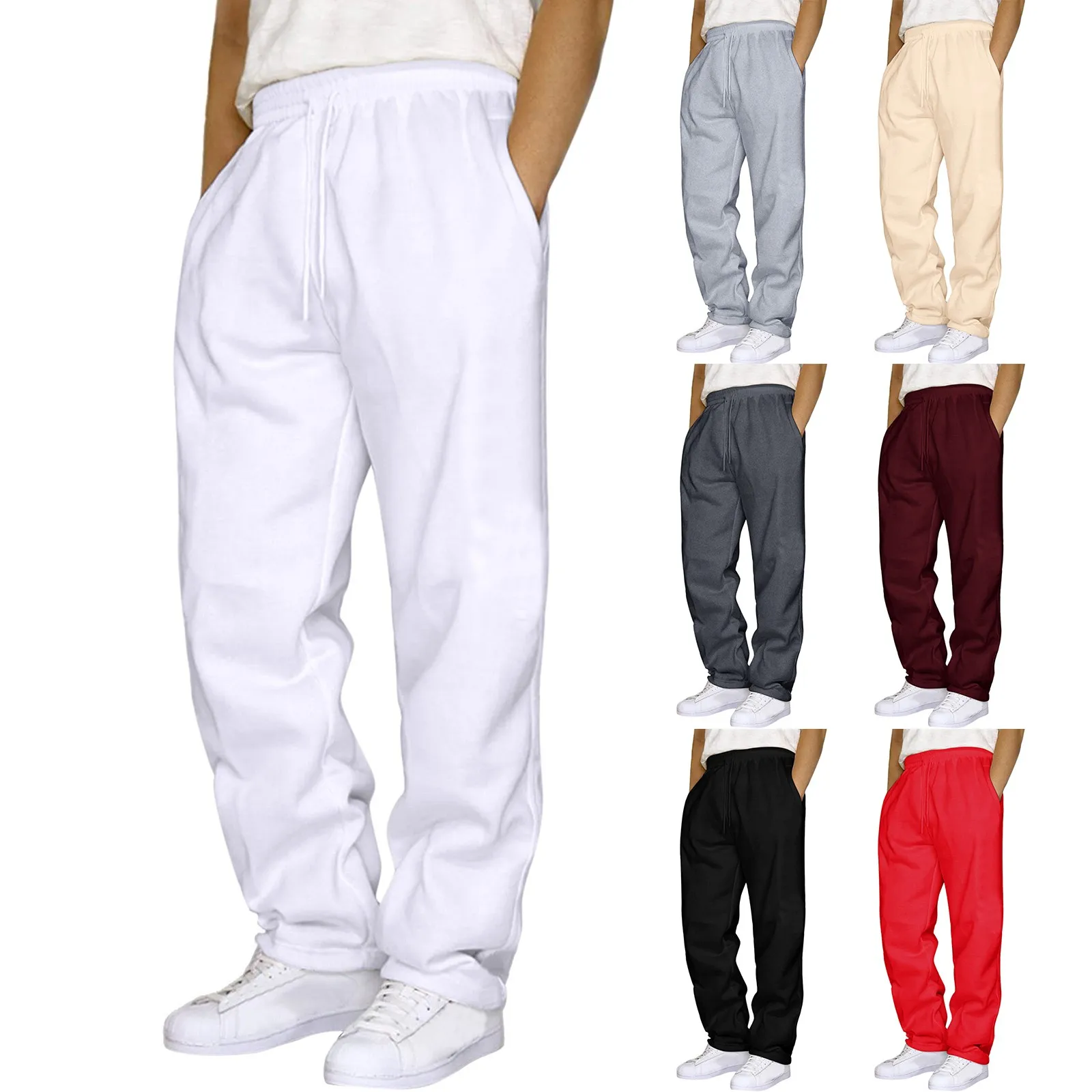 2023 Men's Autumn Winter Loose Comfortable Sport Long Pants Casual Drawstring Elastic Waist Straight Leg Trouser With Pockets
2023 Men's Autumn Winter Loose Comfortable Sport Long Pants Casual Drawstring Elastic Waist Straight Leg Trouser With Pockets