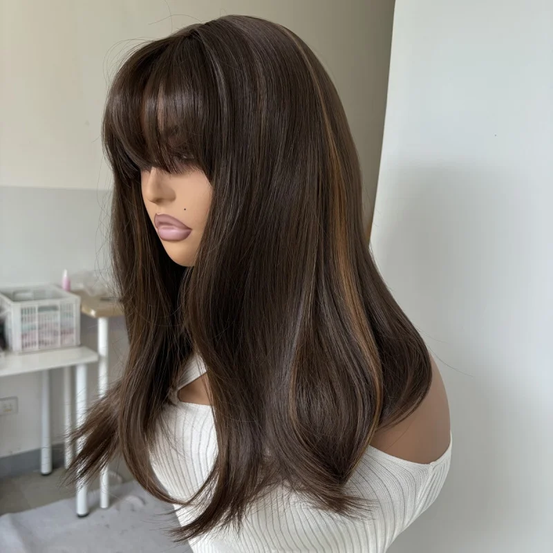 Mixed Brown Cosplay Wigs With Bangs Synthetic Hair Halloween Short Straight
Mixed Brown Cosplay Wigs With Bangs Synthetic Hair Halloween Short Straight