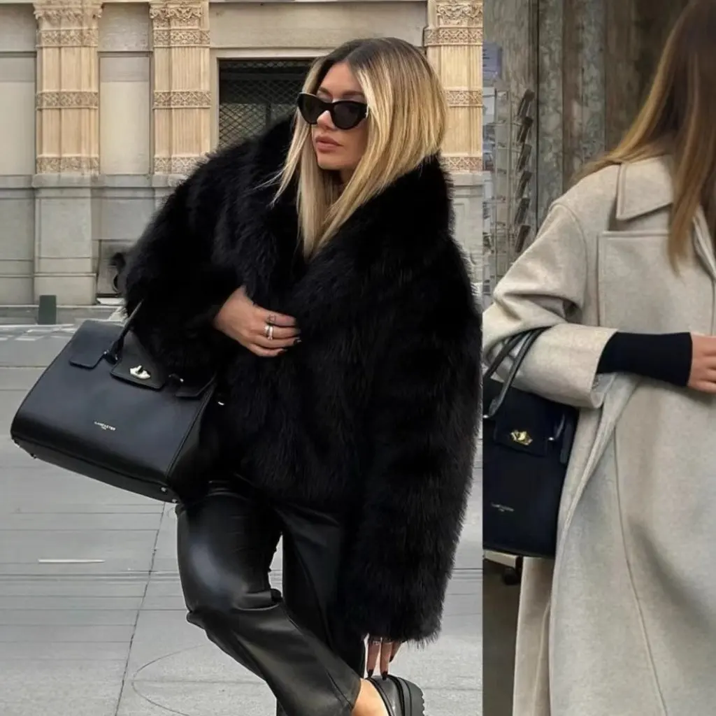 European And American Style Women's Faux Fur Jacket Elegant Multicolor Fox Fur Coat Fashionable Outerwear for Ladies
European And American Style Women's Faux Fur Jacket Elegant Multicolor Fox Fur Coat Fashionable Outerwear for Ladies