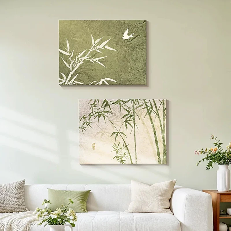 Modern Bamboo Canvas Poster Cream Style Wall Art Chinese Minimalist Zen Painting Living Room Sofa Tea Room Bedroom Decoration
Modern Bamboo Canvas Poster Cream Style Wall Art Chinese Minimalist Zen Painting Living Room Sofa Tea Room Bedroom Decoration