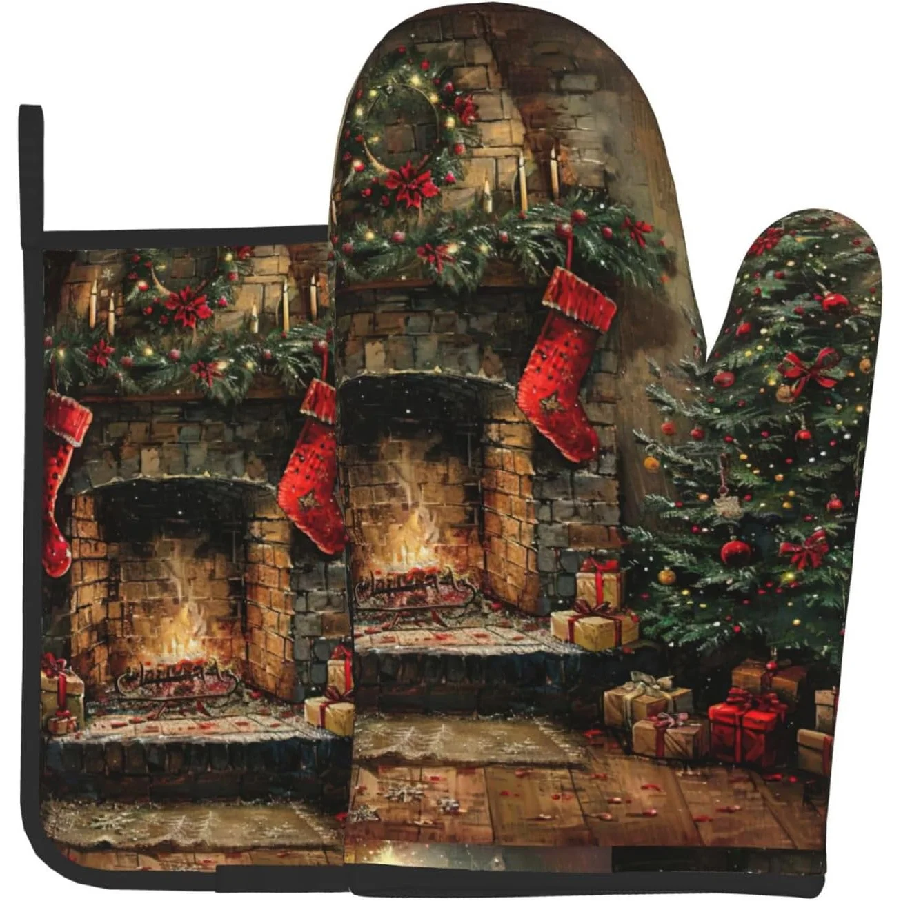 Oven Mitts and Pot Holders Sets of 2, Resistant Hot Pads with Non-Slip Gloves for Kitchen, Cooking, Best for Christmas
Oven Mitts and Pot Holders Sets of 2, Resistant Hot Pads with Non-Slip Gloves for Kitchen, Cooking, Best for Christmas