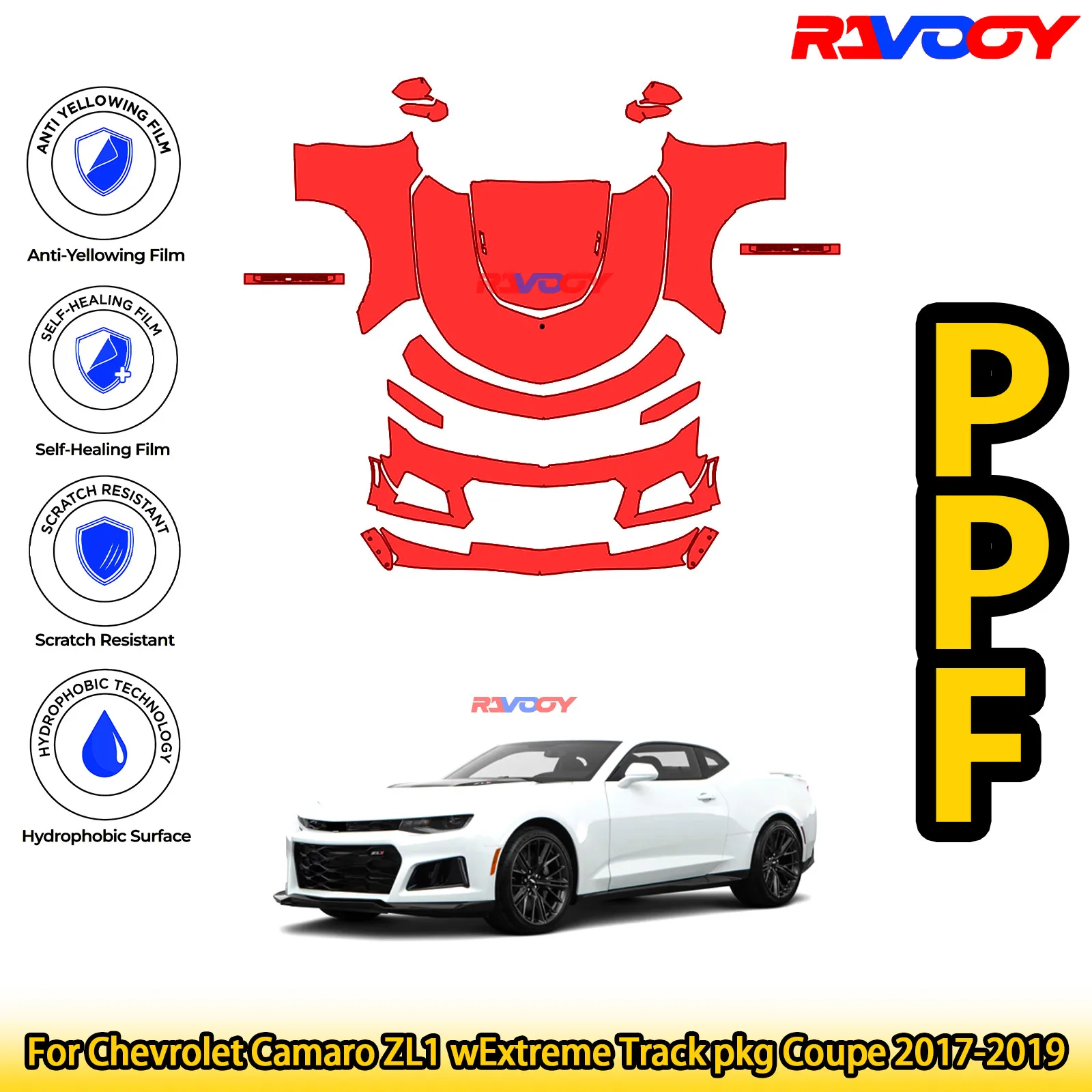 For Chevrolet Camaro ZL1 wExtreme Track pkg Coupe 2017-2019 Glossy Matte Black Precut front PPF Kit Paint Protection Film
For Chevrolet Camaro ZL1 wExtreme Track pkg Coupe 2017-2019 Glossy Matte Black Precut front PPF Kit Paint Protection Film