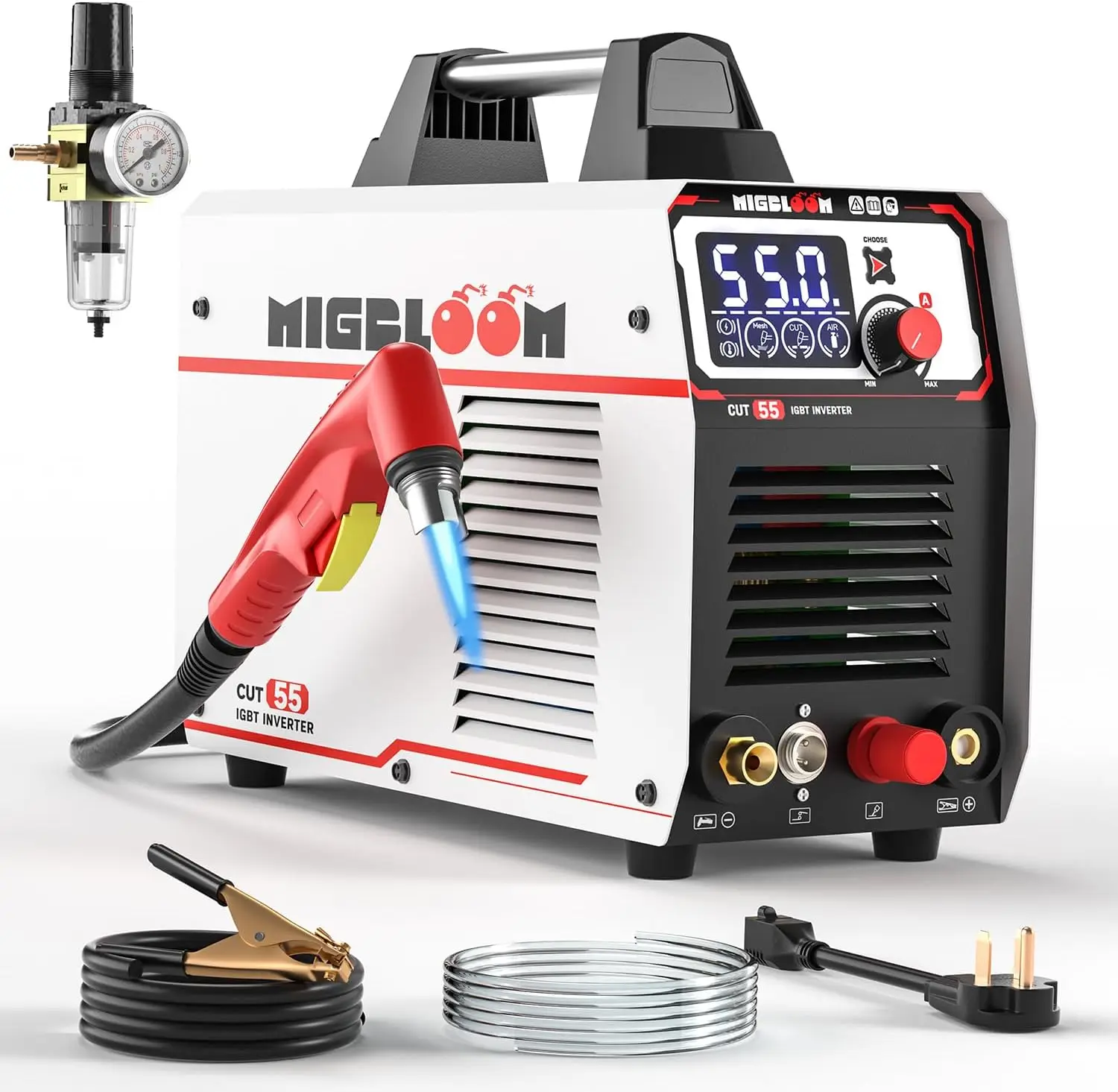 Plasma Cutter Dual Voltage IGBT Inverter Non Touch Pilot Arc Non High Frequency LCD Screen 2T 4T Max Cut Post Flow Mesh Cut
Plasma Cutter Dual Voltage IGBT Inverter Non Touch Pilot Arc Non High Frequency LCD Screen 2T 4T Max Cut Post Flow Mesh Cut