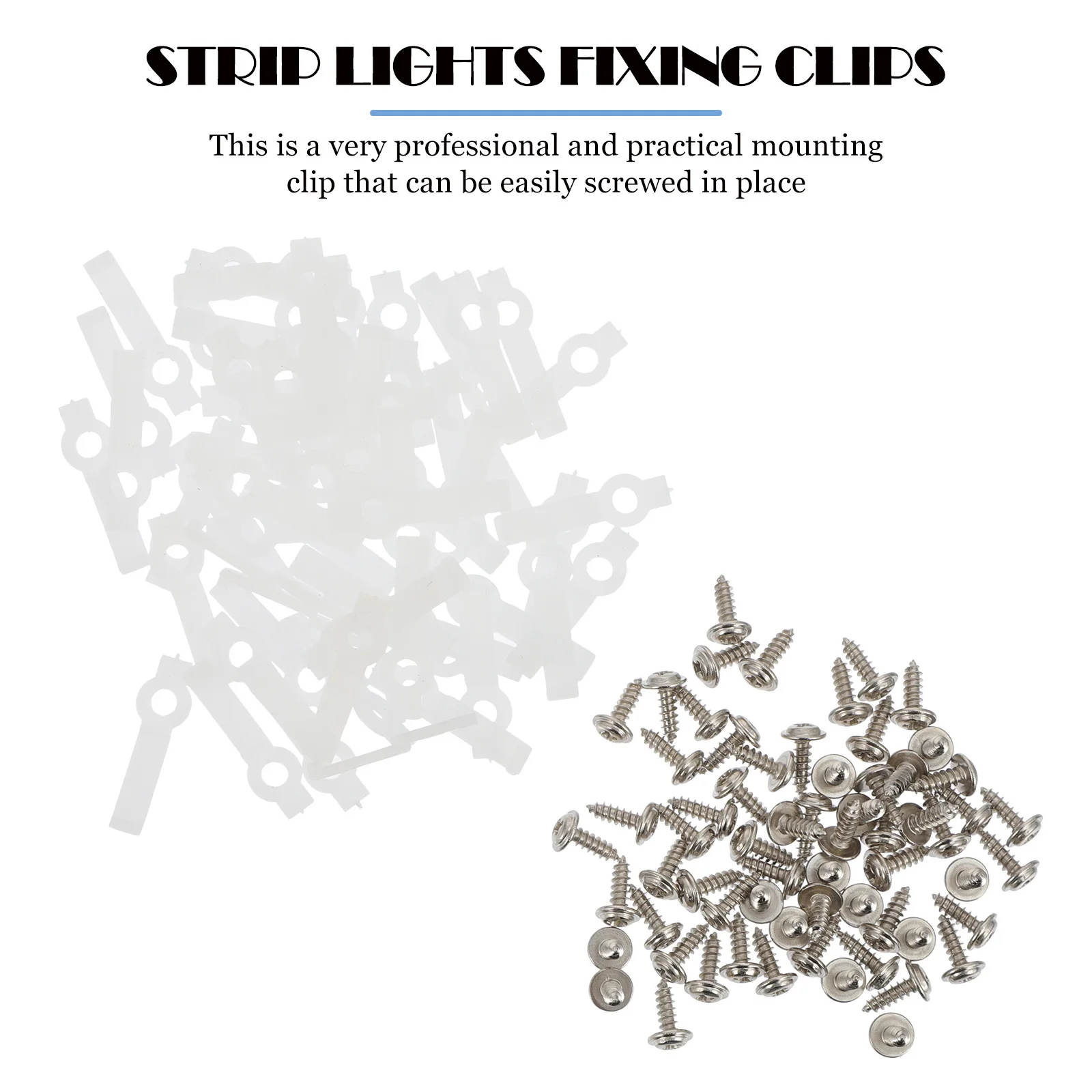 100Sets Strip Lights Holder Clips Reliable Fixing Mount for LED Rope Light Strong Texture Protects Lamp Tube Strip Lights Clips
100Sets Strip Lights Holder Clips Reliable Fixing Mount for LED Rope Light Strong Texture Protects Lamp Tube Strip Lights Clips