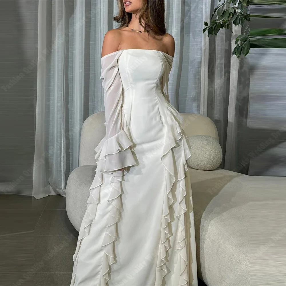 2025 Elegant Women Beach Wedding Dresses Boho White Off The Shoulder Bridal Gowns Engagement Banquet Vestido De Novia Customized
2025 Elegant Women Beach Wedding Dresses Boho White Off The Shoulder Bridal Gowns Engagement Banquet Vestido De Novia Customized