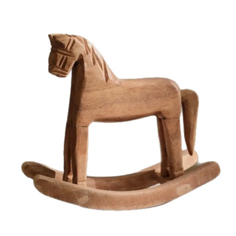 Mediterranean Style Rocking Horse Wooden Desktop Ornament Home Decor Pine Rocking Horse Craft Success Horse Figurine
Mediterranean Style Rocking Horse Wooden Desktop Ornament Home Decor Pine Rocking Horse Craft Success Horse Figurine