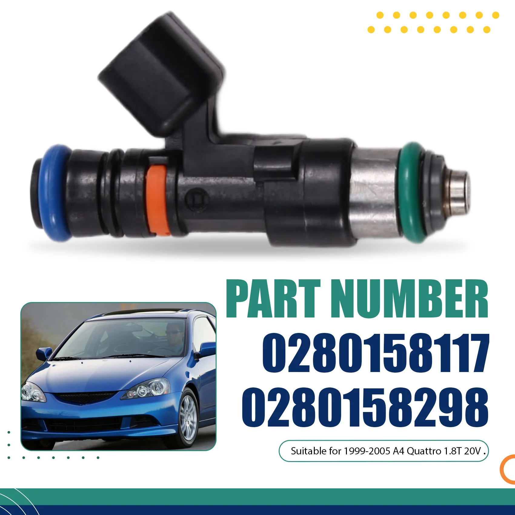 4Pcs 0280158117 0280158298 60LB 630Cc Fuel Injector 1.8T Turbo For A4 TT Golf Jetta Acura-A08Q
4Pcs 0280158117 0280158298 60LB 630Cc Fuel Injector 1.8T Turbo For A4 TT Golf Jetta Acura-A08Q