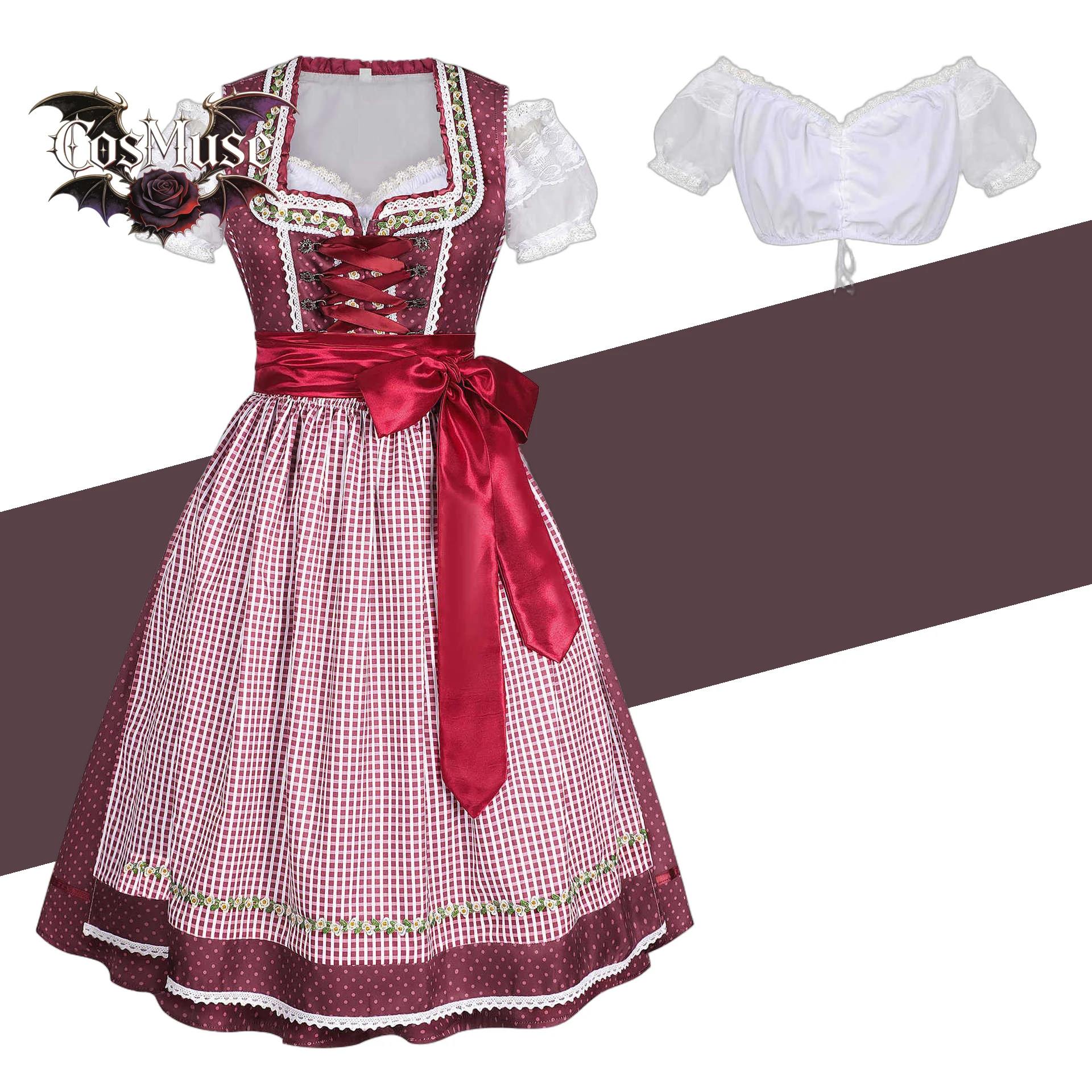 German Plaid Dirndl Dress Oktoberfest Costume - Beer Festival Women Halloween Fancy Party
German Plaid Dirndl Dress Oktoberfest Costume - Beer Festival Women Halloween Fancy Party