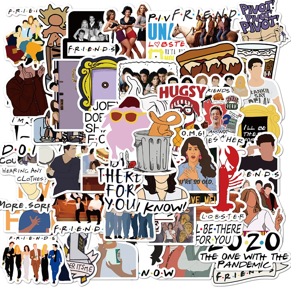 10/50PCS Friends Cartoon Stickers Funny American Drama Graffiti DIY Decoration Laptop Phone Guitar Bike Skateboard Decals Toys
10/50PCS Friends Cartoon Stickers Funny American Drama Graffiti DIY Decoration Laptop Phone Guitar Bike Skateboard Decals Toys
