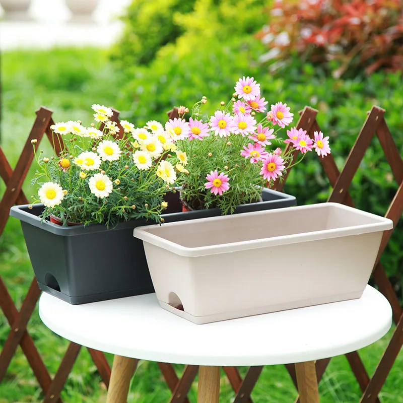 1/3/5 Pieces Rectangle Window Box Planter Flower Pot with Drainage Holes for Outdoor Garden Home Decor Plant Containers
1/3/5 Pieces Rectangle Window Box Planter Flower Pot with Drainage Holes for Outdoor Garden Home Decor Plant Containers