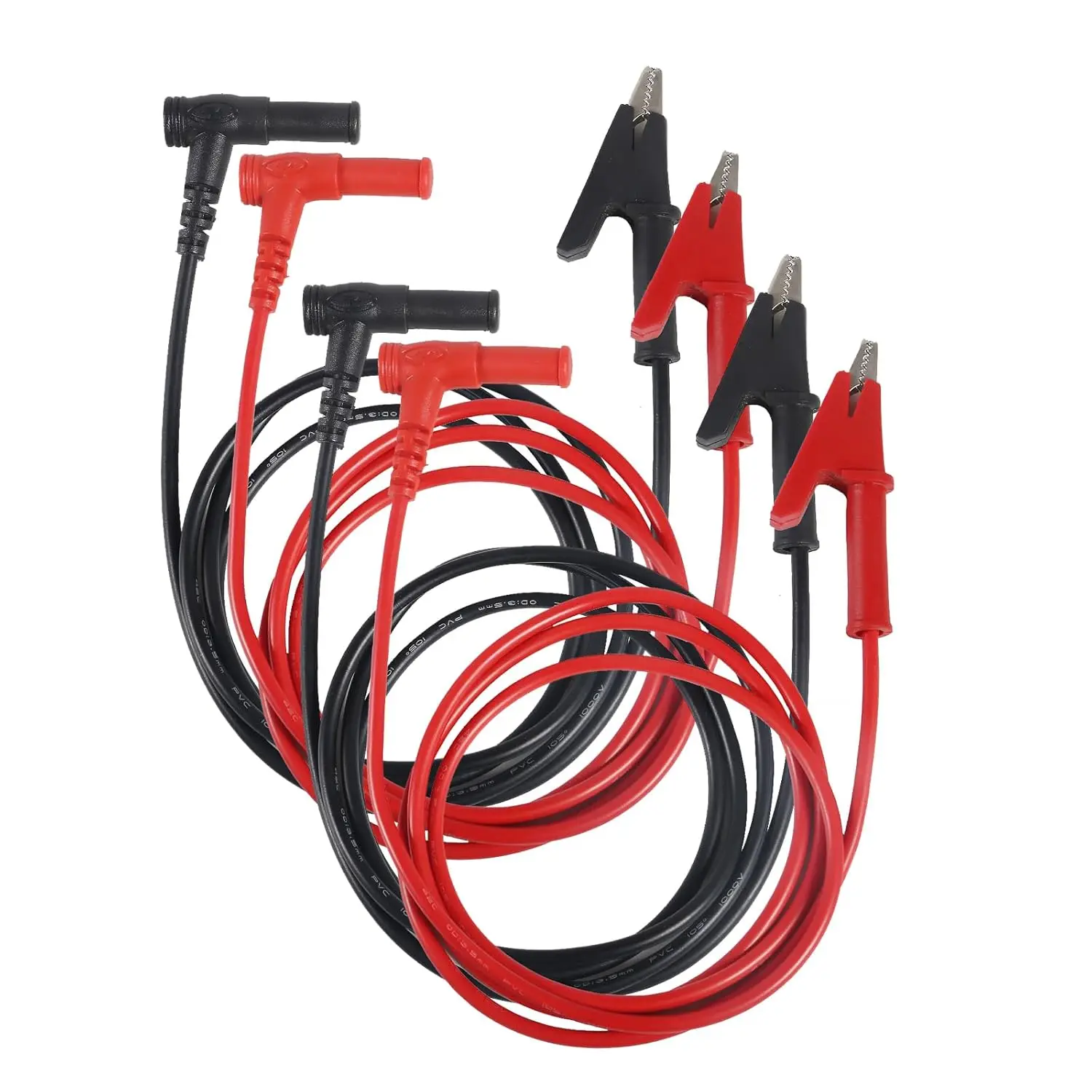 4 шт., измерительные провода для мультиметра, штекер типа «банан», прямоугольный разъем для зажимов типа «крокодил», мягкие тестовые провода для электрических испытаний, 3,3 фута/1 м
4 шт., измерительные провода для мультиметра, штекер типа «банан», прямоугольный разъем для зажимов типа «крокодил», мягкие тестовые провода для электрических испытаний, 3,3 фута/1 м