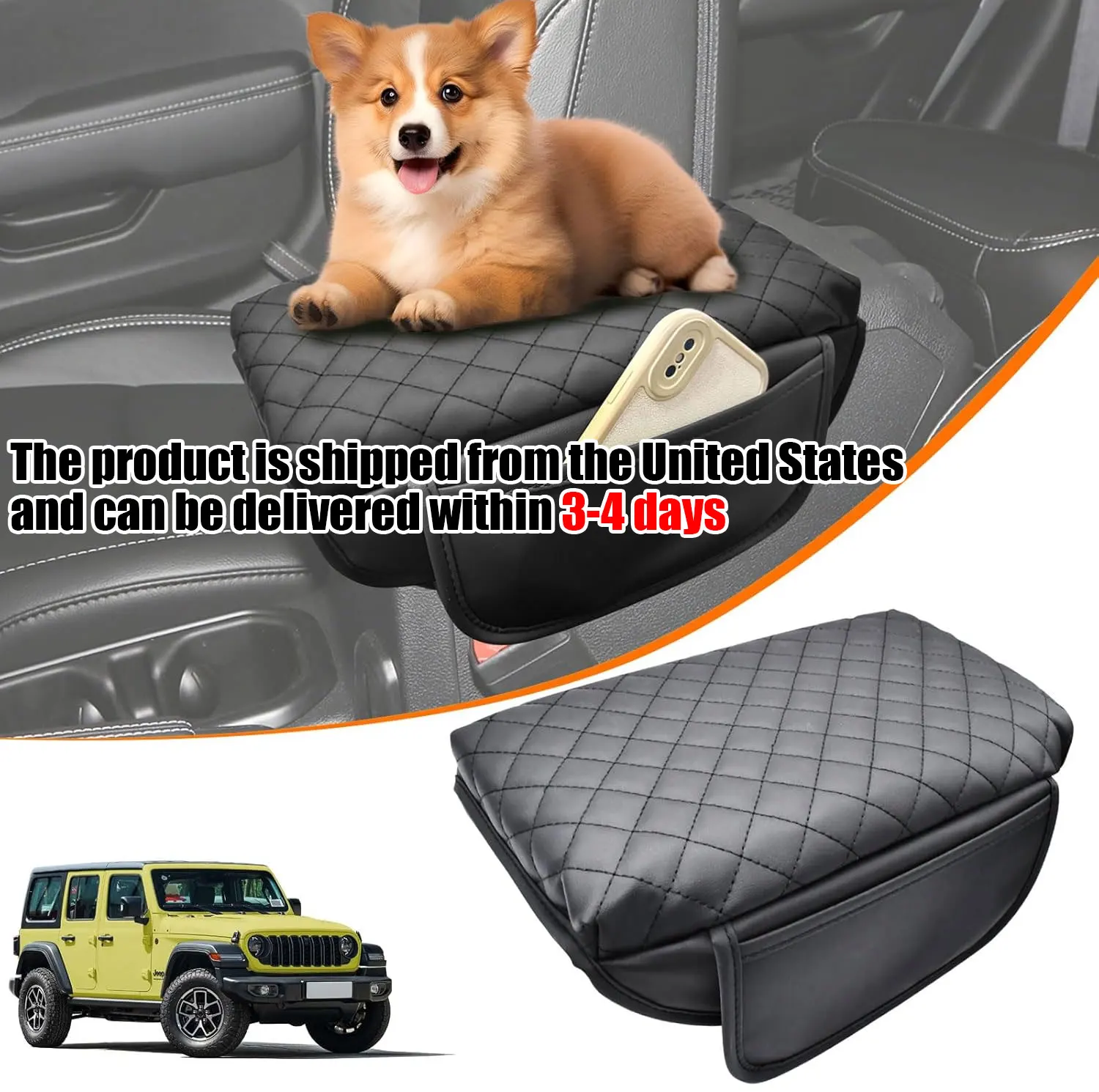 For Jeep Wrangler JL/JLU 2018-2024 and Jeep Gladiator JT 2020-2024, leather armrest cover with protective cover and pocket
For Jeep Wrangler JL/JLU 2018-2024 and Jeep Gladiator JT 2020-2024, leather armrest cover with protective cover and pocket