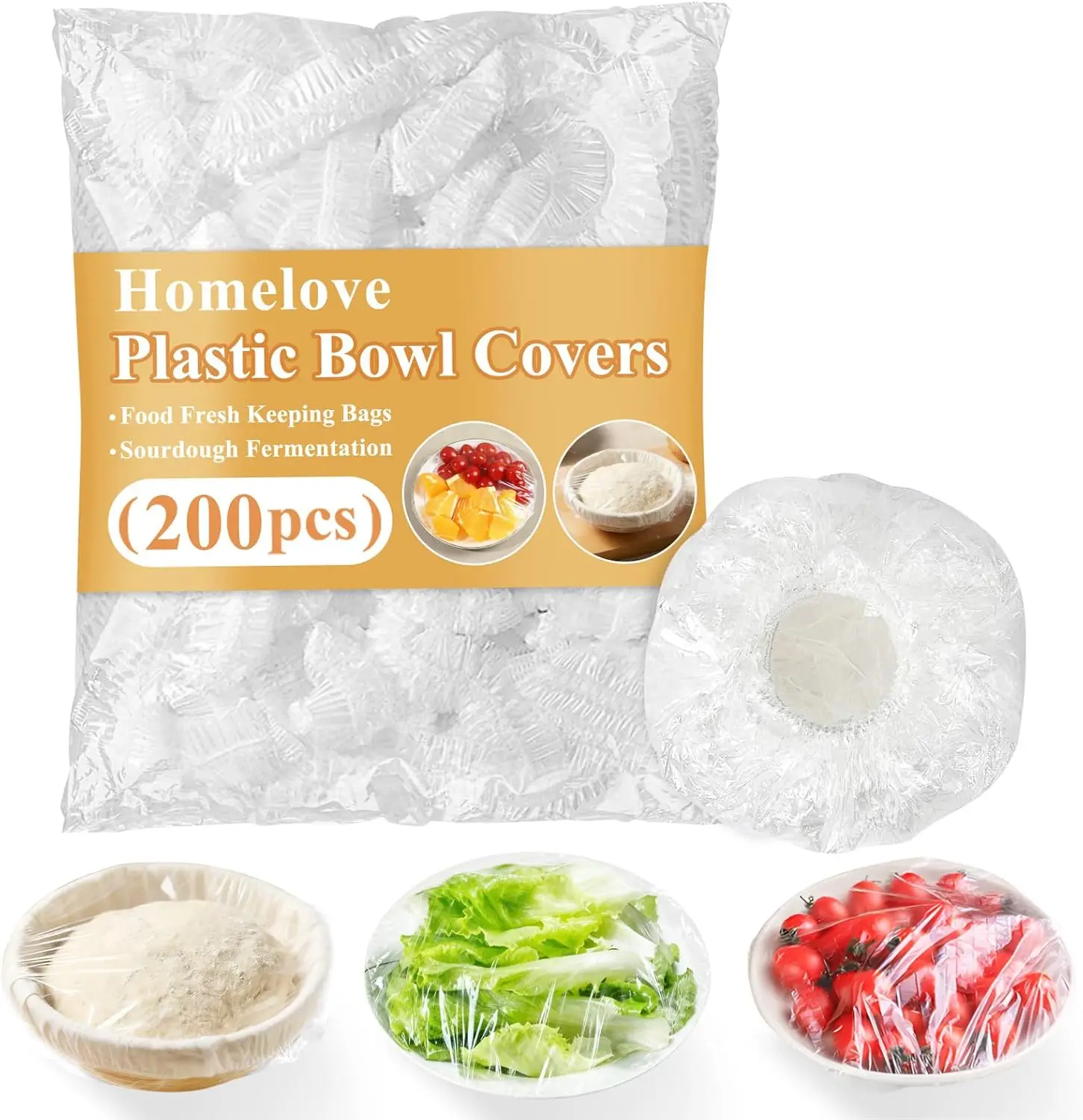 200pcs Elastic Reusable Bowl Covers for Bread Proofing & Food Storage, Stretchable Plastic Wrap for Bowls, Plates & Containers
200pcs Elastic Reusable Bowl Covers for Bread Proofing & Food Storage, Stretchable Plastic Wrap for Bowls, Plates & Containers