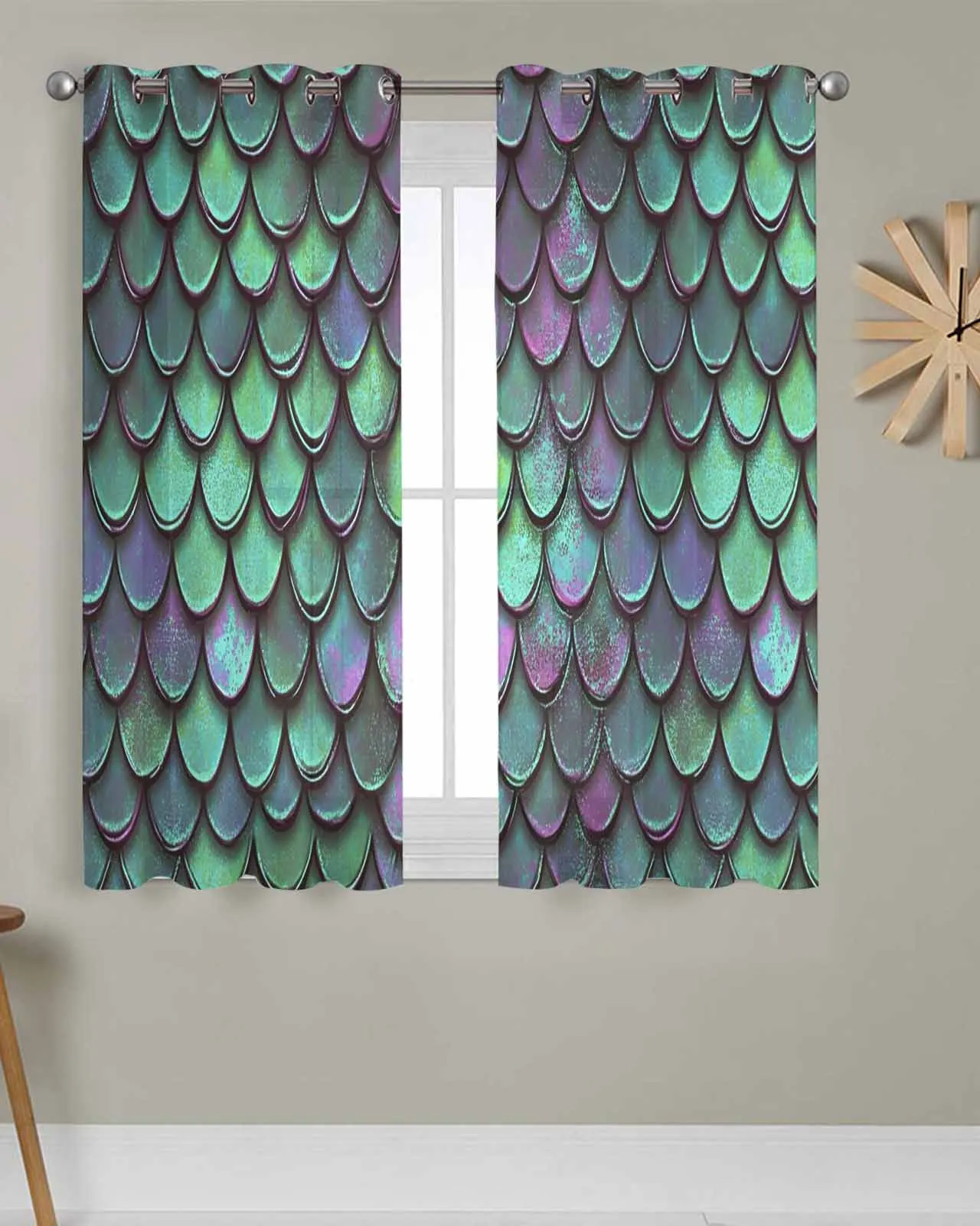 2pcs/set Tulle Window Curtains Abstract Mermaid Scales for Living Room Bedroom Transparent Chiffon Sheer Voile Window Curtain
2pcs/set Tulle Window Curtains Abstract Mermaid Scales for Living Room Bedroom Transparent Chiffon Sheer Voile Window Curtain