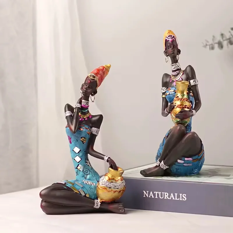 African Black Women Resin Sculpture Art Figures Exotic Home Living Room Coffee Shop Decor Ornaments latest 2026 room decoration
African Black Women Resin Sculpture Art Figures Exotic Home Living Room Coffee Shop Decor Ornaments latest 2026 room decoration
