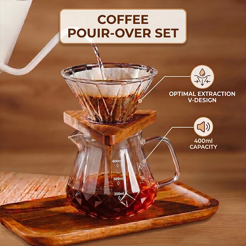 Hand-Poured High Borosilicate Glass Coffee Dripper Reusable Espresso Filter Coffee Brewing Pot Barista Home Brewing Tools
Hand-Poured High Borosilicate Glass Coffee Dripper Reusable Espresso Filter Coffee Brewing Pot Barista Home Brewing Tools