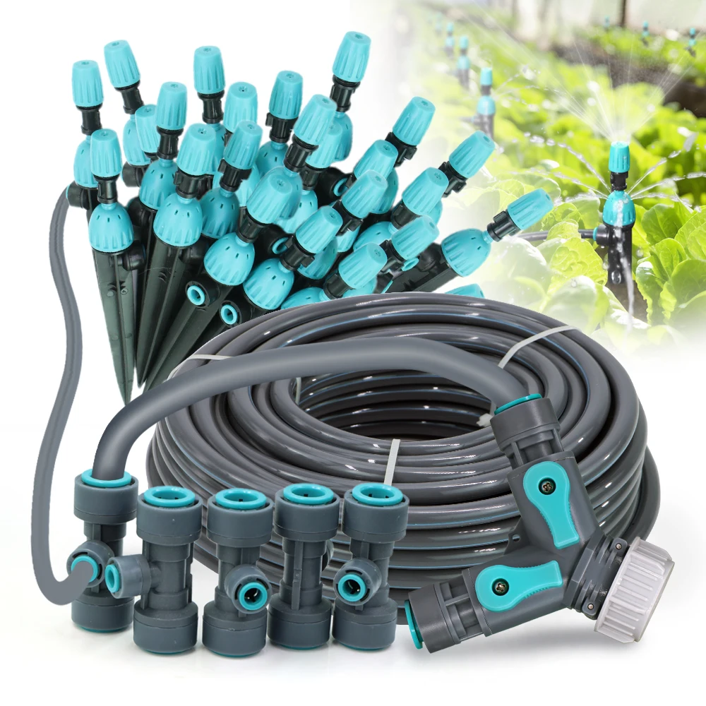 3/8" 2-in-1 Garden Irrigation Auto Watering System PE Hose 360° Adjustable Mist Quick Connect Sprinkler Micro Drip Sprayer Kits
3/8" 2-in-1 Garden Irrigation Auto Watering System PE Hose 360° Adjustable Mist Quick Connect Sprinkler Micro Drip Sprayer Kits