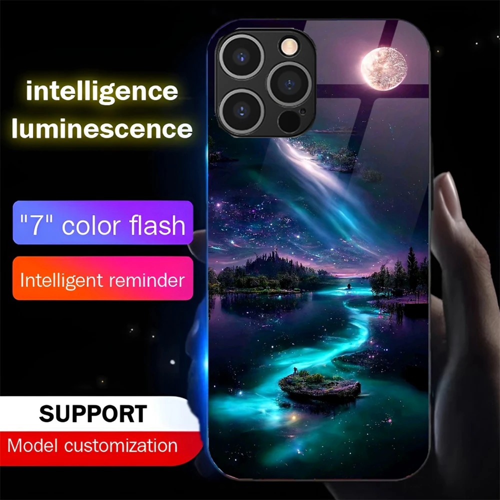 Moonlight Beach LED Light Glow Luminous Tempered Glass Back Phone Case For Samsung S25 S24 S23 S22 S21 S20 FE Plus Ultra
Moonlight Beach LED Light Glow Luminous Tempered Glass Back Phone Case For Samsung S25 S24 S23 S22 S21 S20 FE Plus Ultra