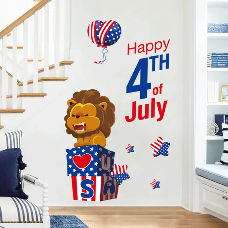 25*35cm Independence Day Lion Sticker DIY Window Glass Wall Stickers Bedroom Decor Stickers Self-adhesive Wallpaper Stationery
25*35cm Independence Day Lion Sticker DIY Window Glass Wall Stickers Bedroom Decor Stickers Self-adhesive Wallpaper Stationery