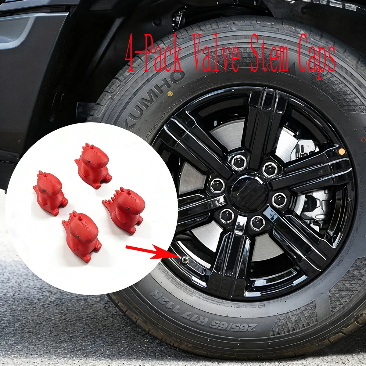 Dinosaur-Shaped Valve Caps, Valve Caps, Cute and Unique Tire Decorations, Pla Material, Protect the Valve Cores, Set of 4
Dinosaur-Shaped Valve Caps, Valve Caps, Cute and Unique Tire Decorations, Pla Material, Protect the Valve Cores, Set of 4