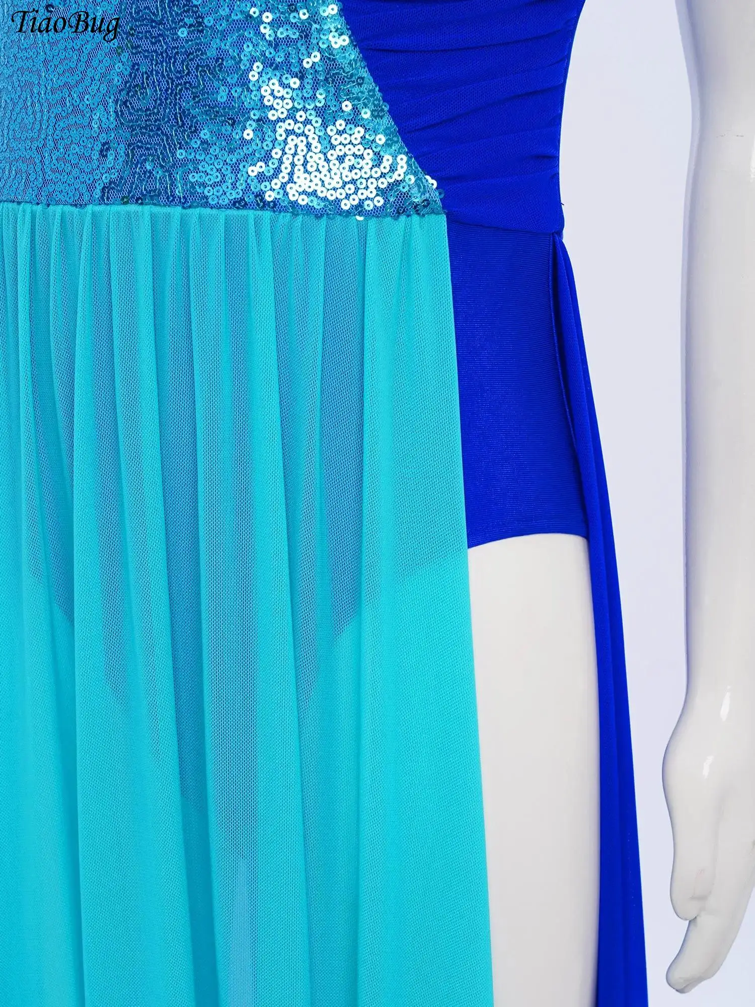 Kids Girls Modern Lyrical Dance Dress Sparkly Sequins Sleeveless Cutout Bodice Color Block Side Split Mesh Overlay Leotard Dress
Kids Girls Modern Lyrical Dance Dress Sparkly Sequins Sleeveless Cutout Bodice Color Block Side Split Mesh Overlay Leotard Dress
