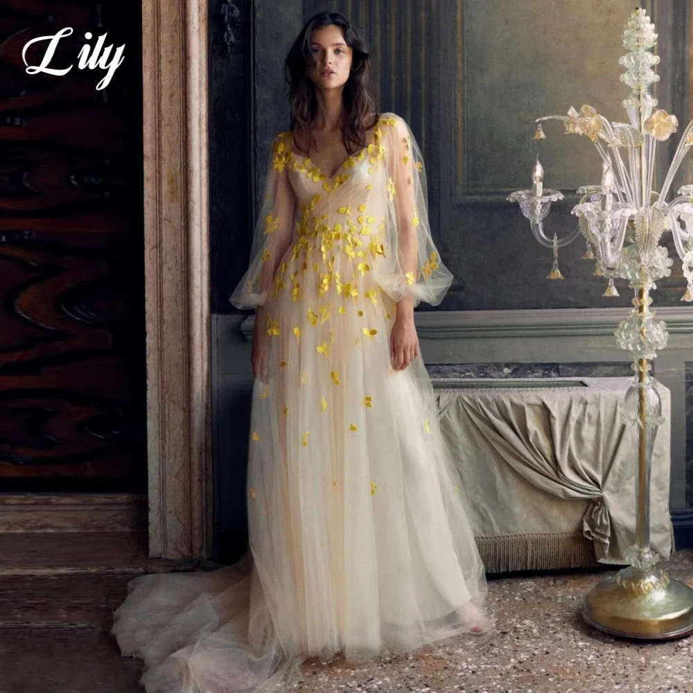Lily Elegant V-Nexk Prom Gown Deep Applique Long Sleeves Prom Dress Pleating Trailing Chic Woman Evening Dress 프롬 드레스 Customized
Lily Elegant V-Nexk Prom Gown Deep Applique Long Sleeves Prom Dress Pleating Trailing Chic Woman Evening Dress 프롬 드레스 Customized